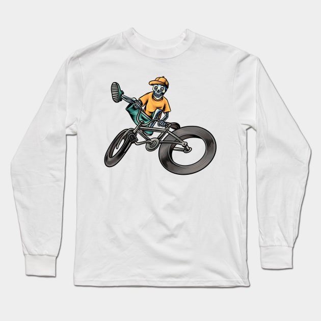 Bmx freestyle Long Sleeve T-Shirt by Arjanaproject